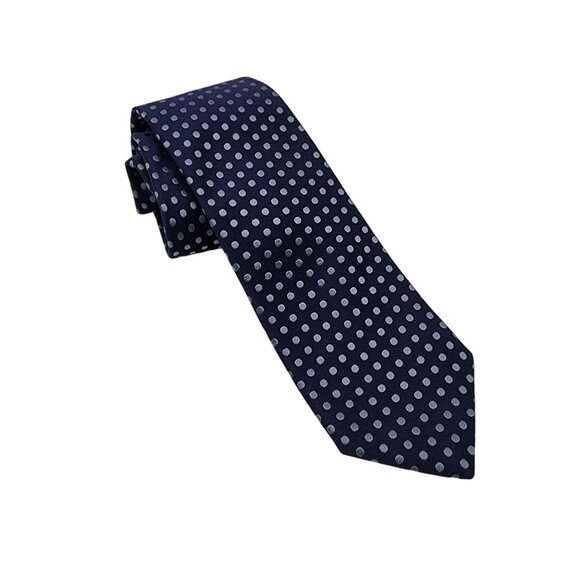 Prada Blue Polka Dot 100% Silk Tie Made in Italy - Picture 1 of 3